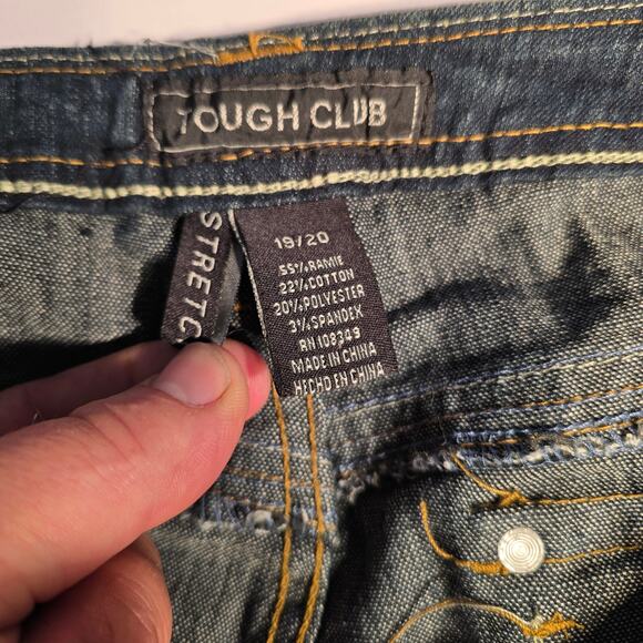 Women's Tough Club size 19-20 Y2K bootcut floral embroidered jeans - Picture 6 of 7